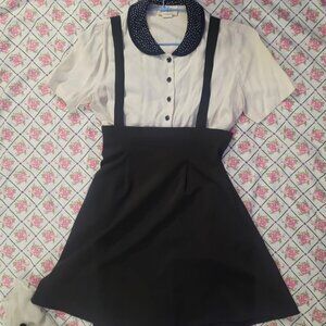 Modcloth Suspender Skirt Jumper Dress Fit-and-Flare